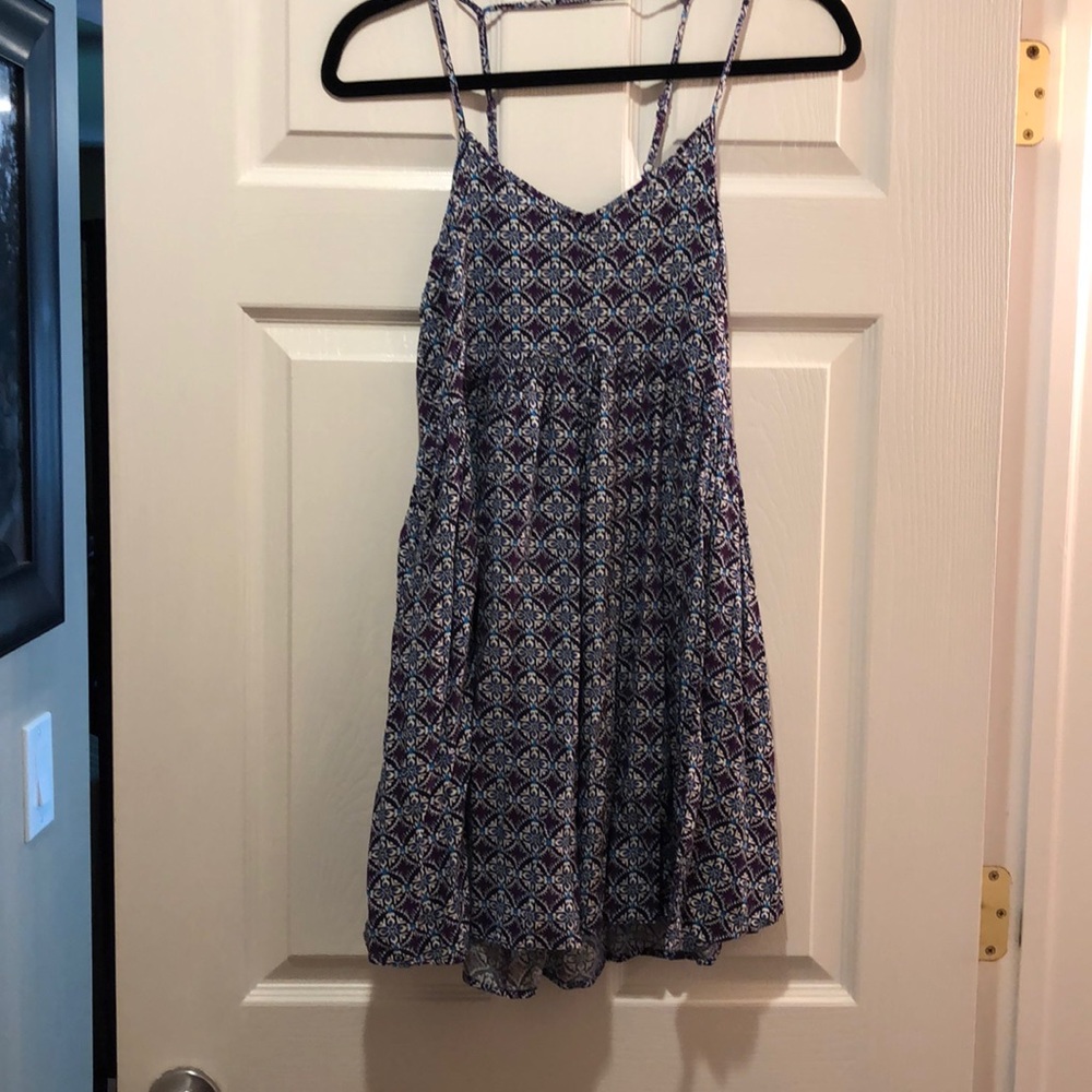 Purple patterned Express dress